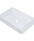 Rectangular Vessel Sink 24x16 White Ceramic Porcelain Above Counter Vanity Bowl Built To Last Durable No Fuss Easy To Clean