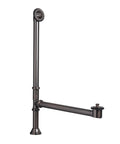 Badass Oil Rubbed Bronze Tub Drain And Overflow Kit with Lift Turn Plug, 2.5 inch brass drain for freestanding soaker tubs.