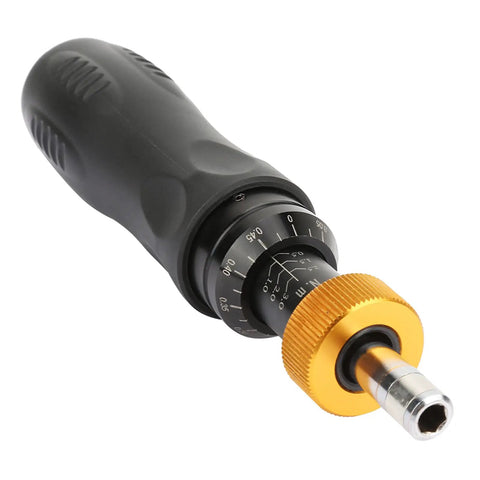 Precision Screwdriver Set With Auto Stop, 0.5-3 Nm Range, RTD-3 Driver, Hex Socket Connector, Wrench Style Handle, Includes 2 Screw Bits For Circuit Boards And Tiny Electronics, Ergonomic Grip, Versatile Bit Connection For Electronics, black handle