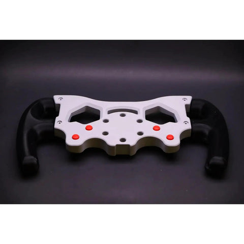 Rock Solid F1 Style Racing Wheel Mod Kit For Logitech G29 G920 G923, featuring ergonomic grip and button overlay.