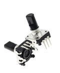 Ten Pack EC12 360 Degree Rotary Encoders With RE12 3 Pin 24 Bit Pushbutton Switches, 15mm Handle for Arduino Projects