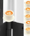 Door Hinge Heads Decorative Topper Set Of 5 Magnetic Latte Art Coffee Hinge Heads for miniature door hinges and metal surfaces