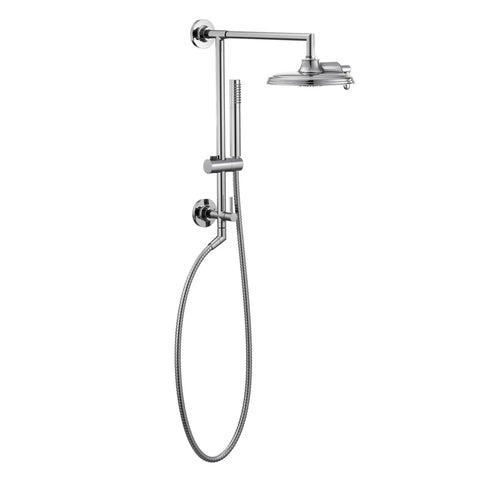 14 Inch Rain Shower Arm And Flange For Overhead Showerhead Chrome Finish One Half Inch IPS Connection Straight Arm With Long Reach