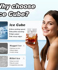 Hassle Free Self Cleaning Countertop Ice Maker Making Chunky Ice In Ten Minutes Flat Portable One Point Five Liter Setup Ideal For Quick Kitchen Refills Or Road Trip Stops, showcasing benefits of various ice types.
