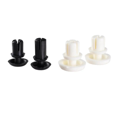 Heavy Duty Nylon Push Rivet Clips For PC Board And Wire Harness in black and white colors, durable fasteners for automotive projects.