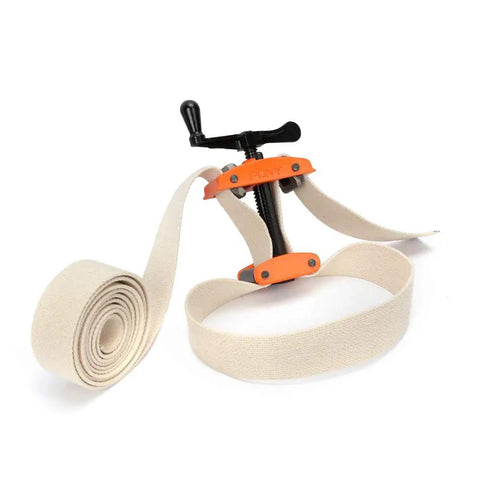 Workhorse Heavy Duty Canvas Band Clamp, 10 Foot Length, 2 Inch Wide Industrial Grade Tool with dual self-locking mechanisms shown.