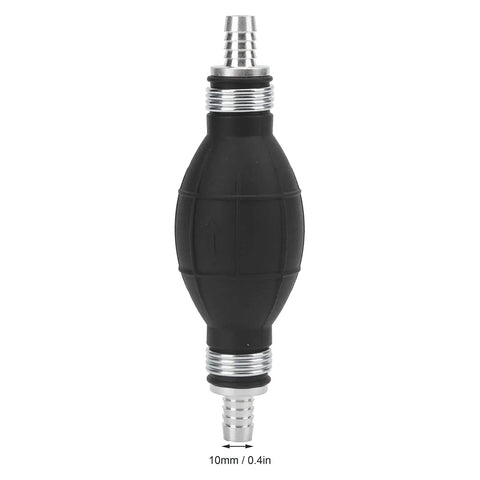 Manual Siphon Pump For Gasoline And Oil Transfer Hand Operated Fuel Extractor With 10mm Hose No Spill Easy Liquid Transfer Tool For Hydraulic Equipment Marine And RV Use, black hand pump