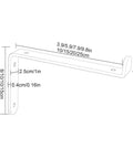 Premium Corner Shelf Brackets For Floating Wall Shelves And Rustic Industrial L Shape Supports showing dimensions and design details.