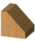 Wood block with a 45-degree bevel showcasing results from Pro Grade Heavy Duty Chamfer Router Bit 2306 with 1-1/16 inch cutting length.