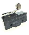 Heavy Duty Built To Last Short Hinge Roller Lever Momentary Micro Limit Switch 250V AC 15A Industrial Grade Easy Install Durable Construction Compact 2 Inch Body For Machinery Equipment And Home Workshop Projects, side view