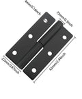 Beefy 2.5 Inch Black Lift Off Hinge Set For Left Handed Doors Mini 304 Stainless Steel With Screws Detachable Slip Joint Small Flag Rising Butt Hinges Hardware For Cabinets And Doors Heavy Duty Rust Resistant, black hinge with size markings