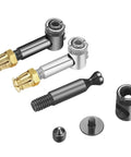 Twenty Piece Set Of Knockout Gold Cam Lock Fittings For Furniture Assembly Rust Proof Heavy Duty Hardware Fasteners No Sweat Install Wardrobe Screws Tight Woodworking Connectors displayed with various connectors and cam locks.