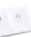Close-up of Four In One Remote Battery Charging Dock With LED Indicators Includes Four 2800mAh High Capacity Rechargeable AA Batteries USB