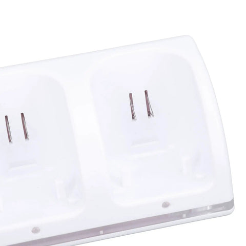 Close-up of Four In One Remote Battery Charging Dock With LED Indicators Includes Four 2800mAh High Capacity Rechargeable AA Batteries USB
