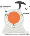 No Sweat Mower Recoil Pull Starter Assembly Featuring Rugged Plastic Pull Plate with pull handle for Stihl FS90 FS110 FS130 replacement.