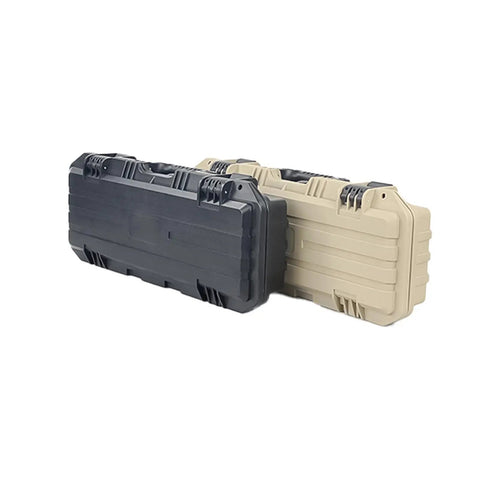 Black and beige waterproof multi tool box organizer with lockable lid for home garage and workshop large capacity storage case for hand tools
