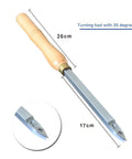 Six Piece Hss Woodturning Chisel Set Featuring Carbide Tips And Fully Heat Treated Shafts For Precision Lathe Cutting And Diy Woodworking Projects Solid Gear That Stays Nasty Sharp 26cm turning tool with wooden handle