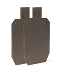 Two Pack AR500 Steel Silhouette Targets For Precision Target Shooting, 20 Inch By 12 Inch Laser Cut Raw Steel Practice Plates