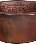 Hammered Copper Bar Sink 10 Inch Round With 2 Inch Drain Opening Handcrafted By Mexican Artisans Lead Free Hygienic Copper