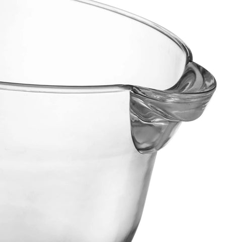 Close-up of Four Liter Plastic Champagne Ice Bucket Chiller With Thick Clear Body And Two Easy Grip Handles, Wave Design