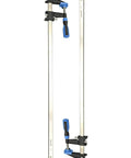 24 Inch Bar Clamps For Woodworking, 2 Pack Quick Release Adjustable Clamps With 2.5 Inch Throat, Serrated Steel Rails, 600 Lb Clamp Force