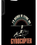 Id Rather Be Flying Gyrocopter Gyroplane Autogyro Pilot Phone Case For iPhone 12 And 12 Pro Funny Aviation Design Ideal For Rotorcraft Lovers And Autogyro Enthusiasts Who Live The Sky on black case