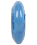 Side view of 80mm 78A Indoor Roller Hockey Wheel for Inline Skates Blue 8 Pack With ABEC 9 Bearings Soft Urethane on Five Spoke Hub