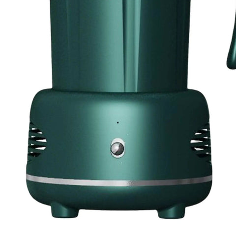 Close-up of the sleek green base of 2 In 1 Beverage Warmer Coaster with control button. Perfect for daily sip routine.