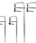 Heavy Duty F Clamp Set With 1400 Lbs Clamping Force Drops Forged Steel Bar Tools in 12 inch and 20 inch sizes for woodworking.