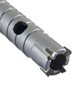 Proline 1-3/8 Inch Rotary Rebar Cutter Carbide-Tipped with 1/2 Inch Shank, close-up of cutting end, for drilling rebar and concrete
