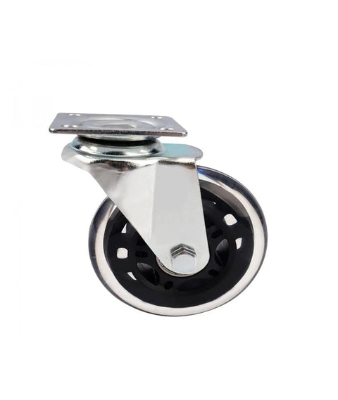 High-capacity PU caster from Five Piece Set Of 3 Inch PU Casters For Furniture Polyurethane Transparent Stem Wheels on all floor surfaces