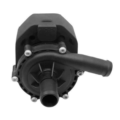 Top Tier Electric Cooling Water Pump Direct Bolt On Swap For Nissan Leaf And Infiniti Q50 Heavy Duty Build front view with hose attachment.