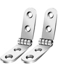 Heavy Duty 180 Degree Foldable Hinge Flap Screw-On Hardware For Sewing Machine Cabinet Doors And Smart Furniture Projects With Smooth Swivel Action in silver finish.