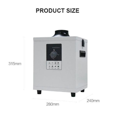 Welding Fume Extractor For Soldering And Welding With Triple Filtration, Beast Mode Suction And Low Noise, product dimensions