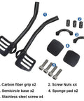 Clip On Aero Bars For Triathlon Bikes Carbon Fiber Handlebar Extender 360mm Ultra Light 350g with components labeled