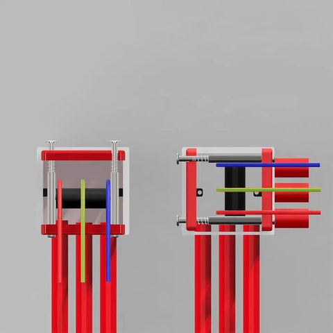 Compact Threading Aid For Cable Pulling In Tight Spaces With High Strength Spring Non Slip Base And Smooth Recoil For Stable Safe Wire Management For No Hassle Quick Install, metal plastic, 94x30x80 mm
