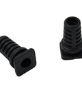 Two black cable gland strain relief bushings from 10 Pack Cable Gland Strain Relief Bushings Set With 3.5 Mm 4 Mm And 5 Mm Inner Diameters Rubber Cord Sleeves For Angle Grinders Electric Drills And Power Tools Heavy Duty Cable Protection Black Or White