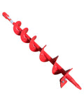 4 Inch Diameter 36 Inch Long Earth Auger Bit With Hardened Steel And Replaceable Cutting Blade, shown in full view on white background.