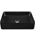 Concorde Rectangle Ceramic Vessel Sink Matte Black For Above Counter Install Scratch Resistant Nonporous Ceramic Modern Bathroom Upgrade