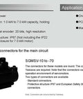 SGMSV servo motor SGMSV-10ADA61, 1 kW, black metal housing with flange and shaft