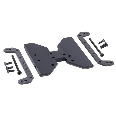 Carbon Fiber And Delrin Chassis Skid Plate And Transmission Plate For One Tenth RC Crawler Capra 1.9 UTB Upgrade Parts with screws