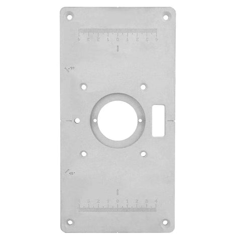 Top Shelf Aluminum Router Table Insert Plate For Butter Smooth Woodworking Cuts No Sweat Install Totally Bulletproof Build Shiny Silver Finish, 235x120x8mm size.