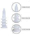 100 Pack M10 Nylon Drywall Anchors with screws for heavy duty hollow wall mounting with durable tip and spiral design.