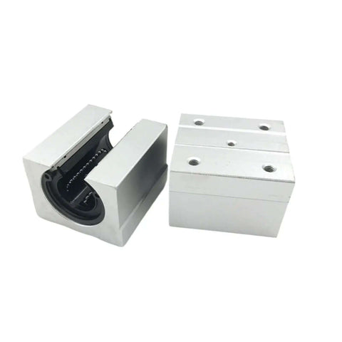 High Precision SBR Linear Guide Rail Kit For CNC And 3D Printers Featuring Smooth Sliding Blocks With Zero Stick Slip Effect In Sbr10 12 16 20 25 30 Sizes For Stable Motion, aluminum block close-up