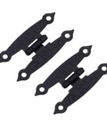 Rotating Concealed Cabinet Hinges Set 10 Pieces H Type Door Fittings shown in black with decorative details