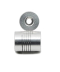 ReliaBot 2pc metal flexible couplings, 5–8 mm bore, silver finish for NEMA 17 shaft and T8 lead screw