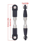 Metal Rear Sway Bar Anti Roll Set For One Tenth Axial Wraith RR10 And Yeti Rock Crawler RC Cars with size dimensions shown