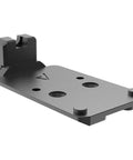 A14B Agency Optic Mounting Plate For 1911 DS Pistol compatible with Trijicon RMR SRO, showing steel design and mounting points.