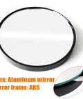 10X Magnifying Makeup Mirror With Stainless Steel Tweezers Portable Round Mirror Travel Set With Two Suction Cups For Eyebrow Tweezing Blackhead Blemish Removal On The Go In Bathroom Magnified Cosmetic Mirror 4.3 Inch, aluminum lens, ABS frame