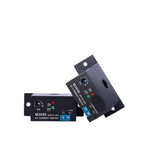 30A AC Current Sensing Switch With Built In Mutual Inductor For Industrial Monitoring And Induction Relay Linkage M3050 M3056 Compatible Overcurrent Protection And Precise Threshold Trigger For Equipment, black M3050 and M3056 modules